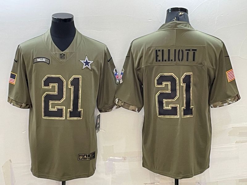 Men Dallas Cowboys 21 Elliott Green 2022 Nike Limited Vapor Untouchable NFL Jersey